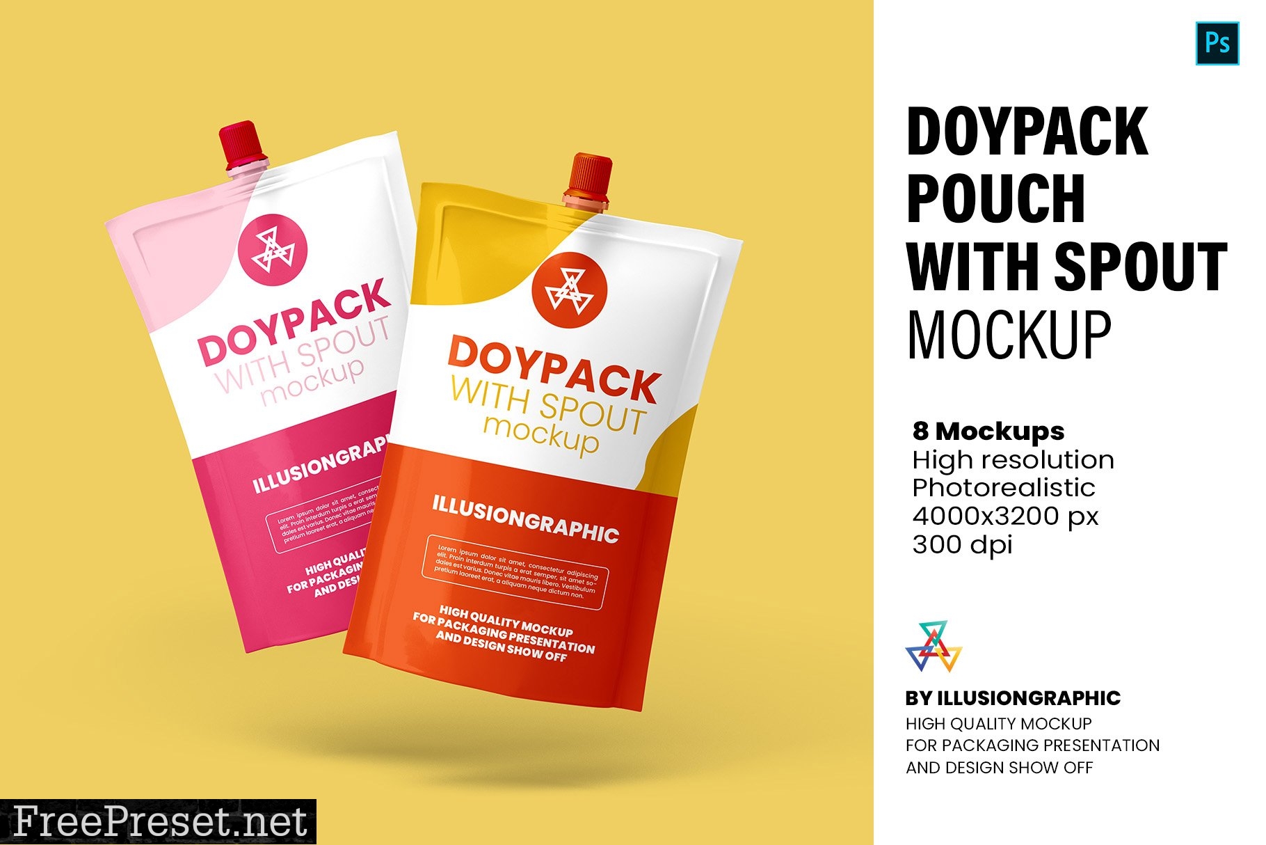 Doypack Pouch with Spout Mockup 5932690