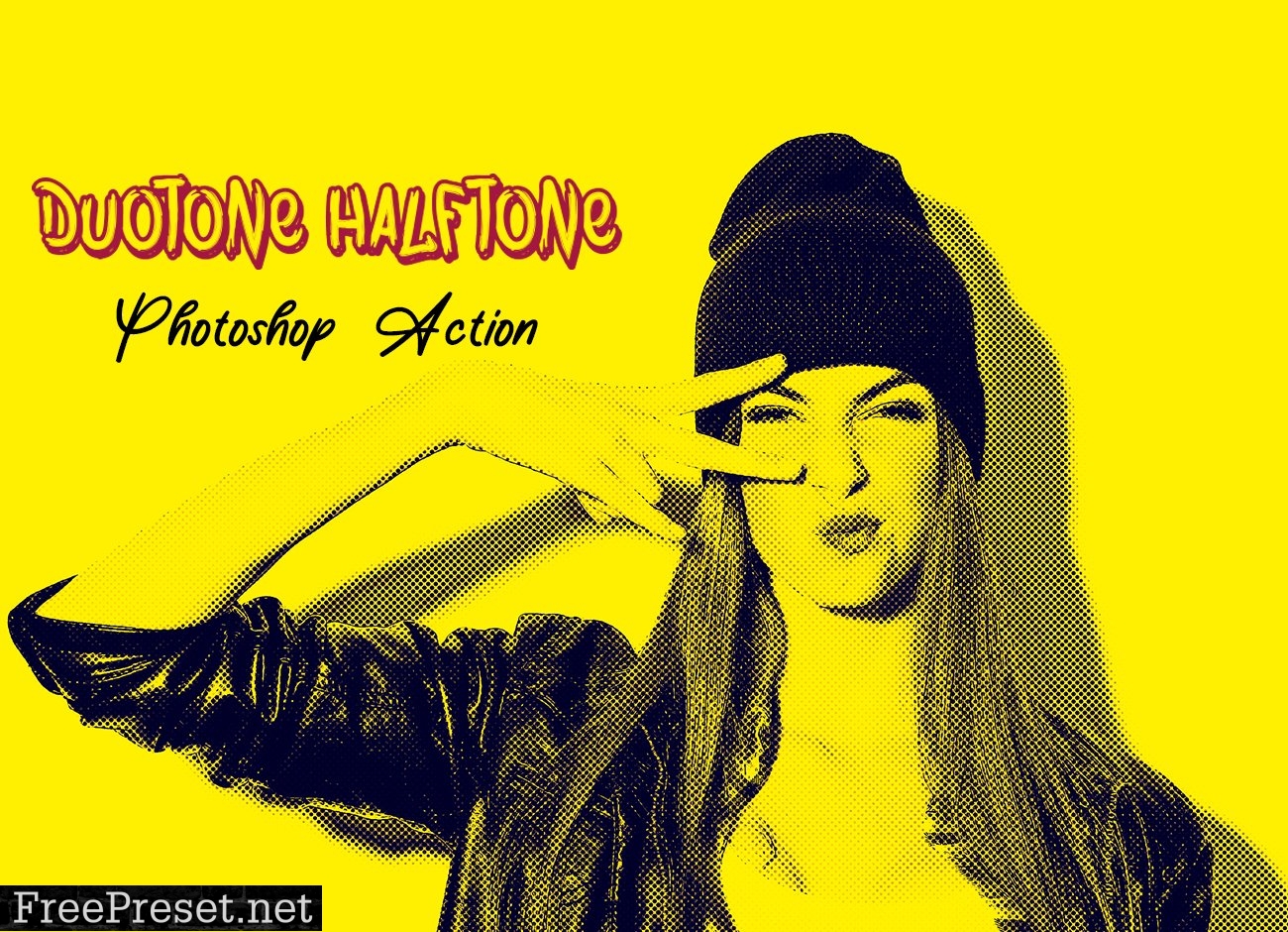 Duotone Halftone Photoshop Action 7481628