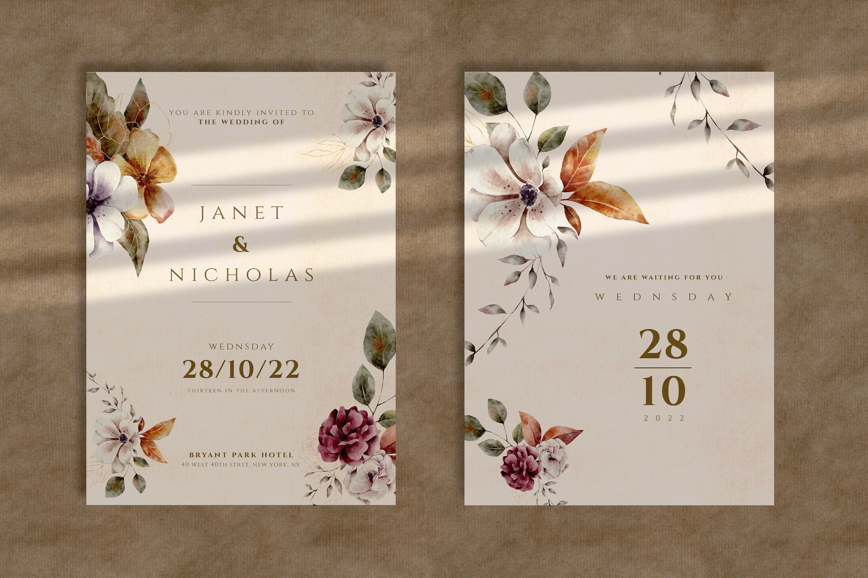 Elegant Floral Wedding Card 7164502