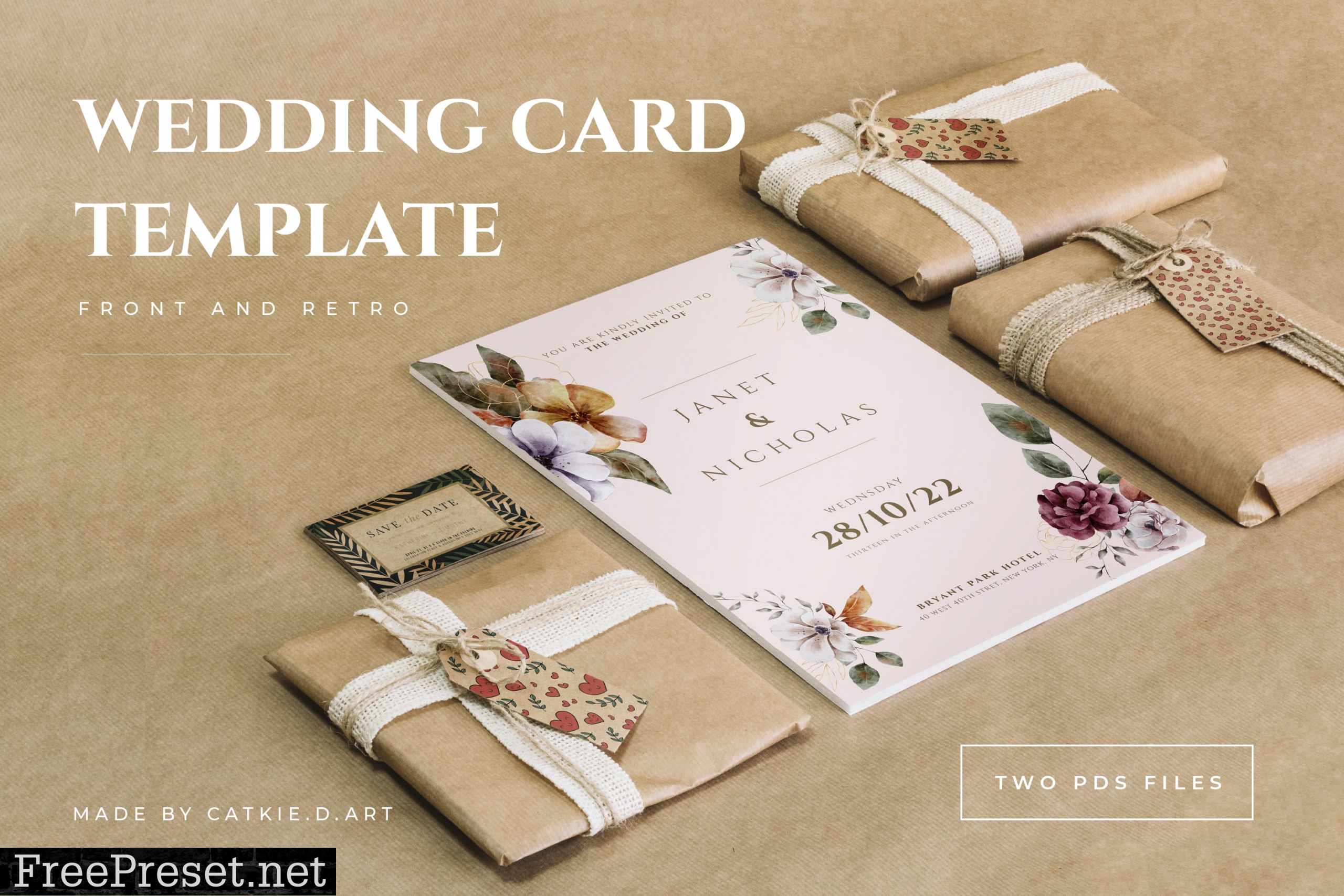 Elegant Floral Wedding Card 7164502