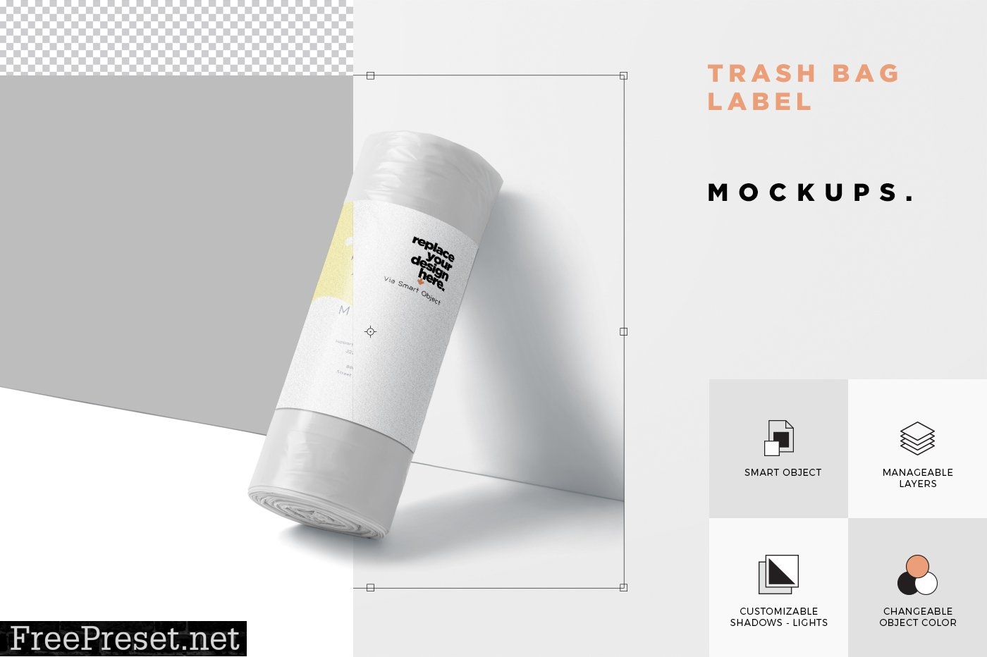 Garbage Bag Label Mockups 7405385