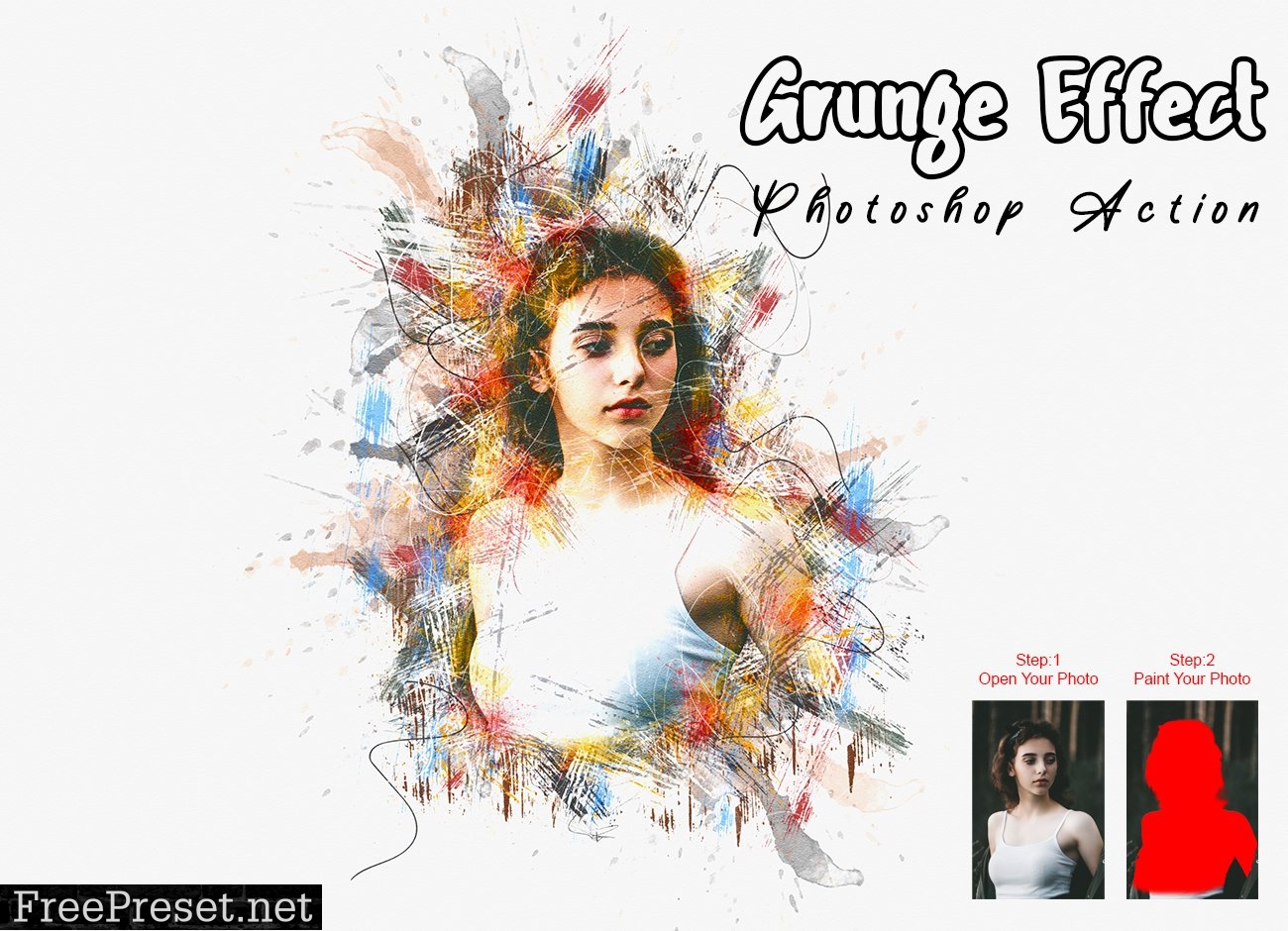Grunge Effect Photoshop Action 7483092