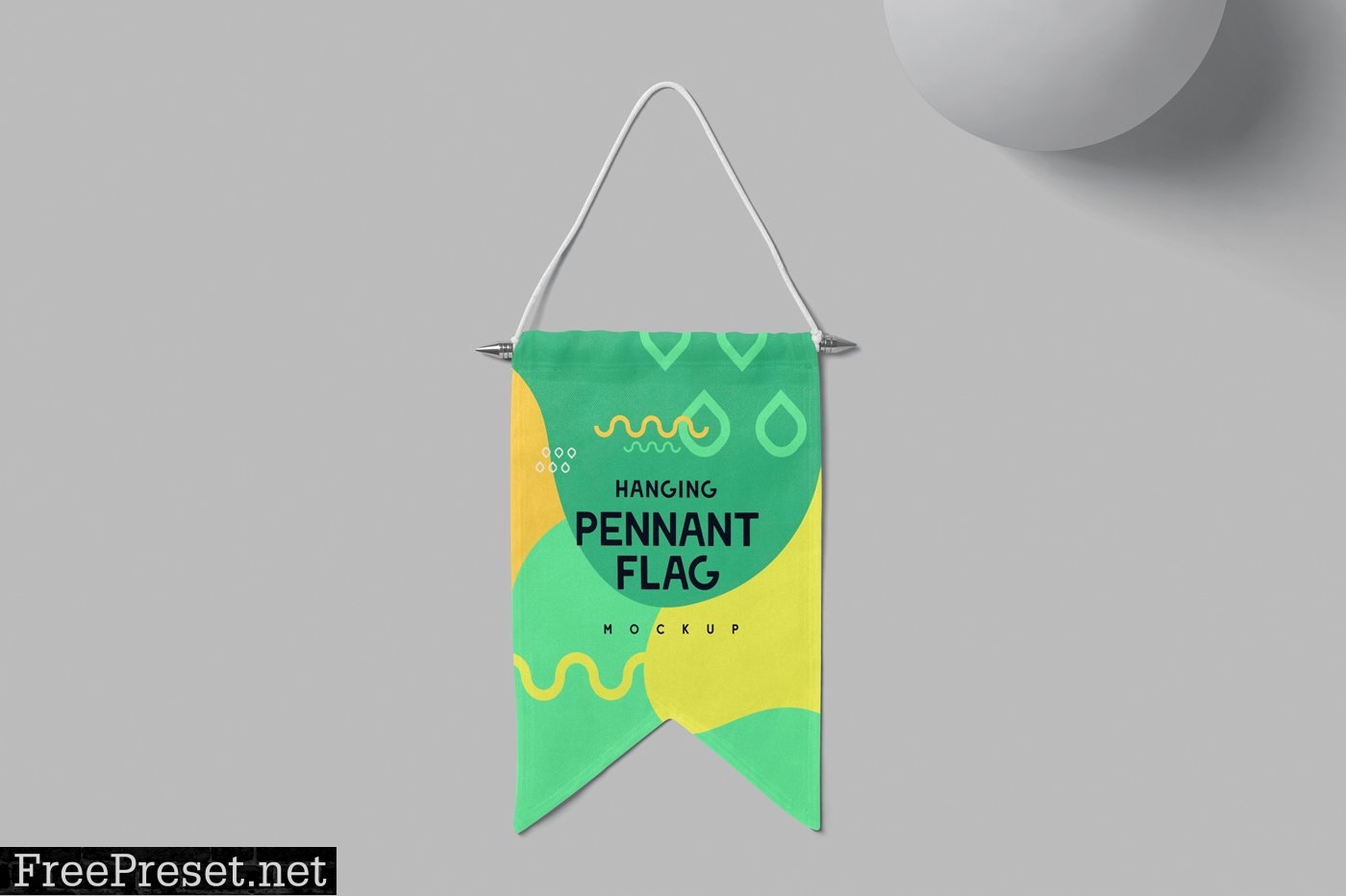 Hanging Pennant Flag Mockups 6901421