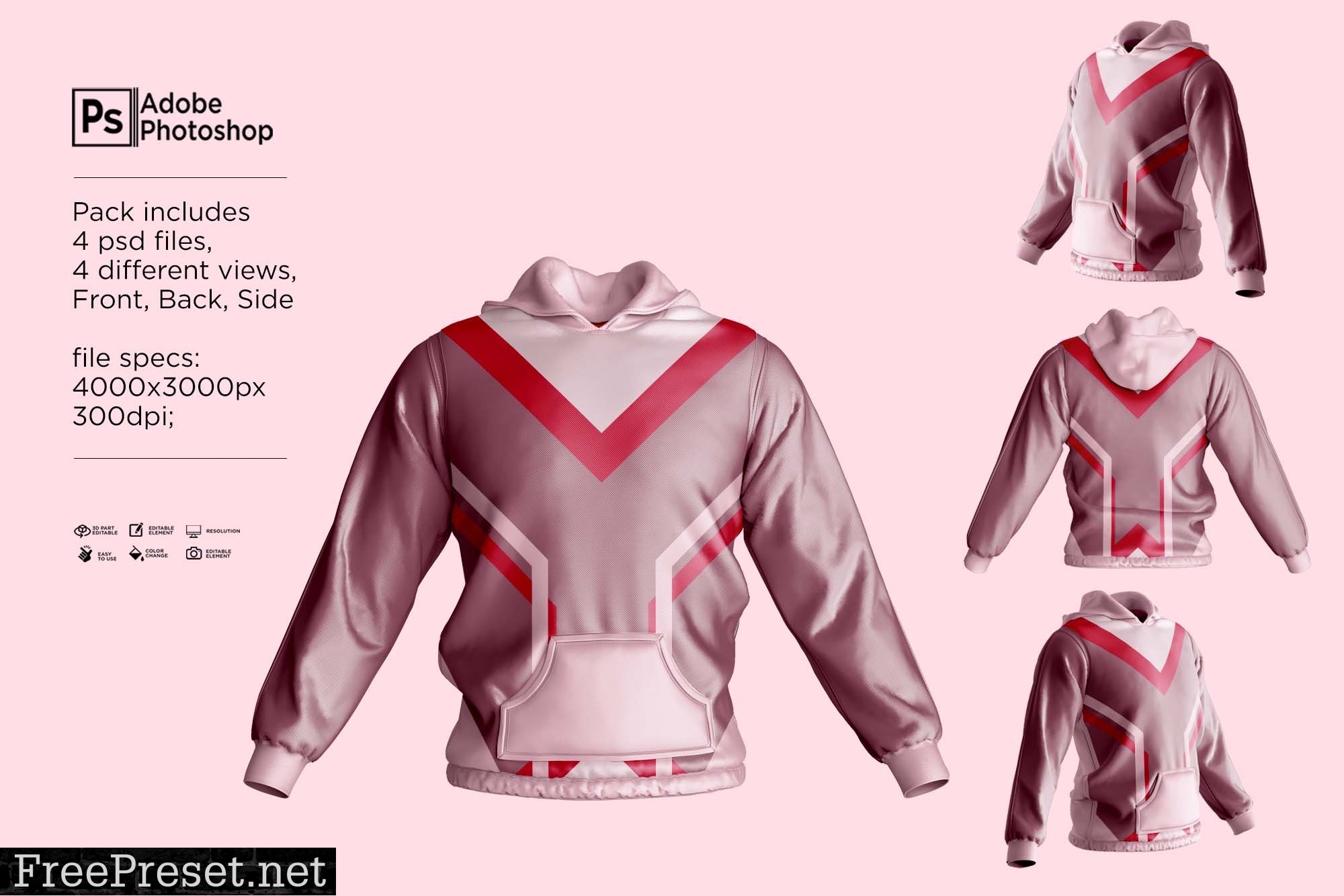 Hoodie Jumper Jacket Mockup 7357179