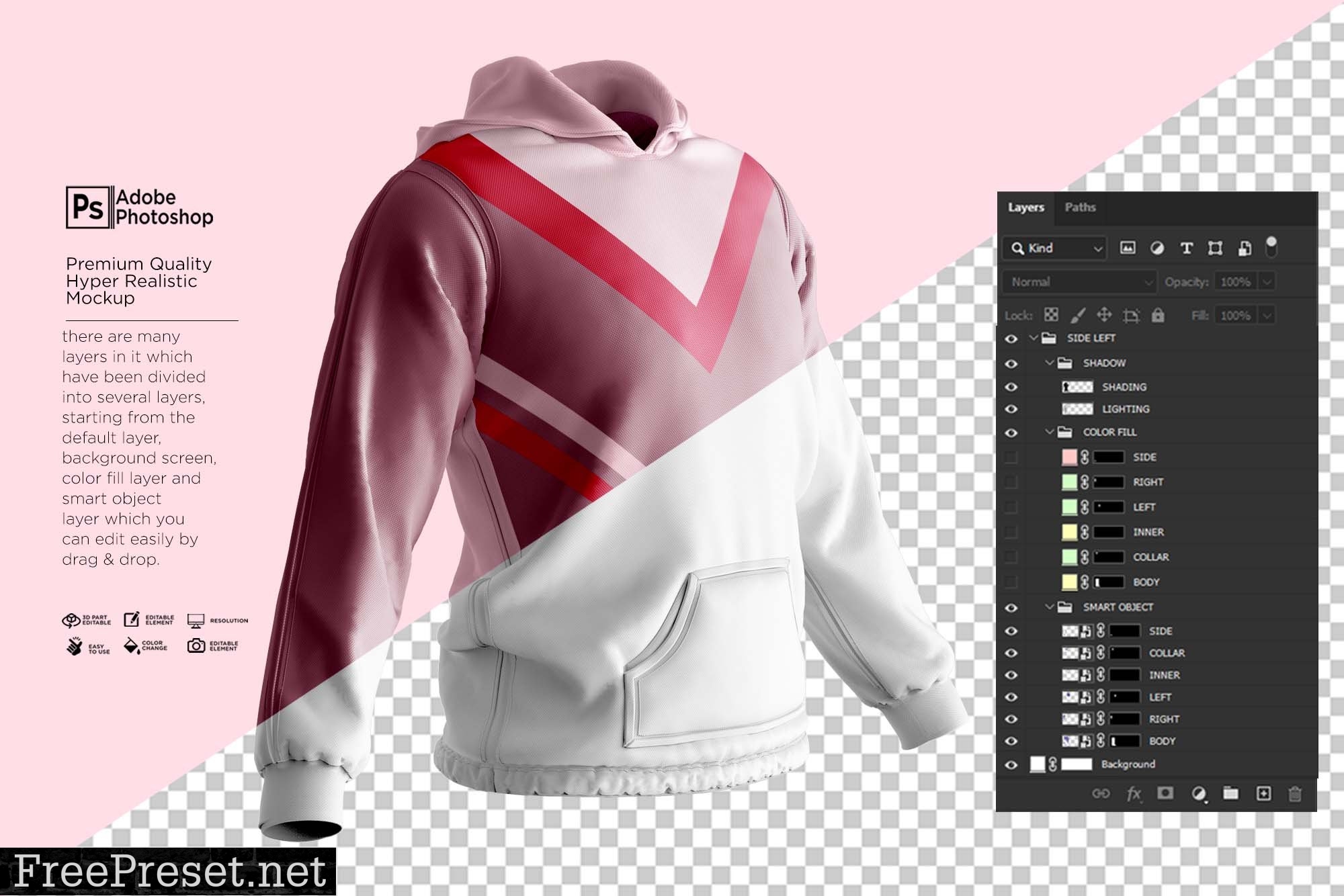 Hoodie Jumper Jacket Mockup 7357179