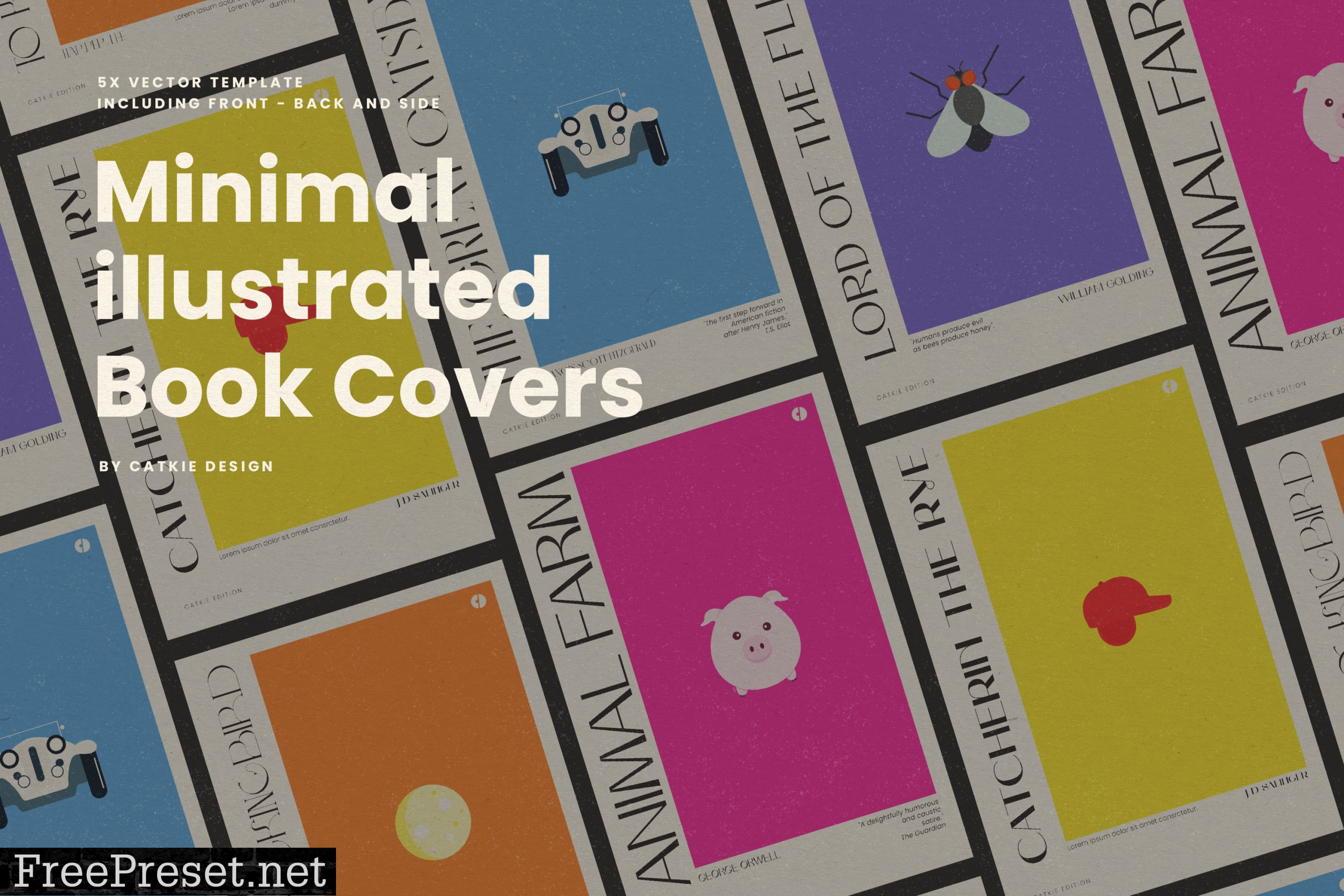 Illustrated Minimal Book Covers 7310820