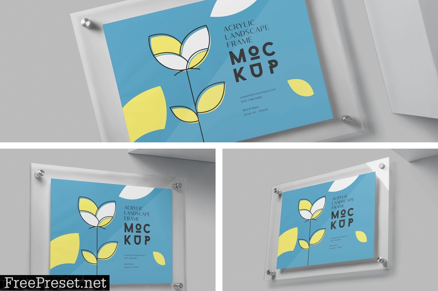 Landscape A3 Acrylic Frame Mockups 6901413