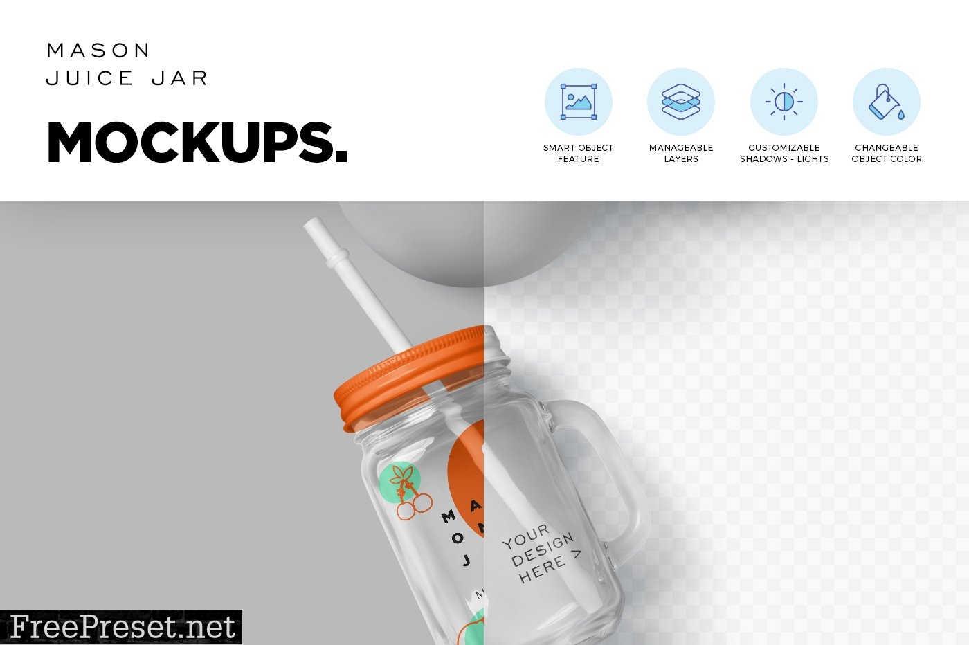 Mason Jar Mockups 6901449