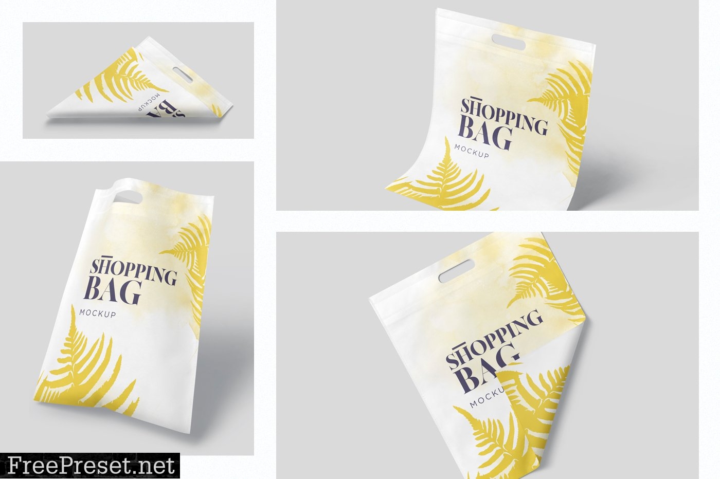 Non Woven D Cut Bag Mockups 7405410