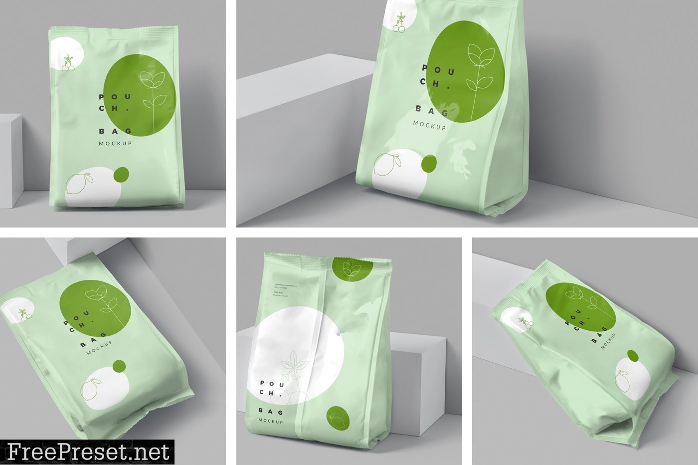 Paper Pouch Bag Mockup - Large Size 6706652