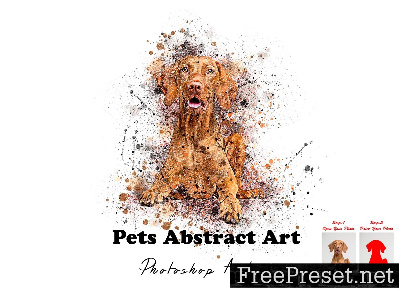 Pets Abstract Art Photoshop Action 7541562