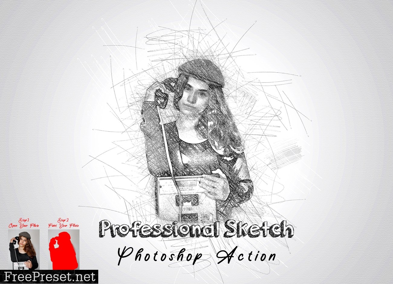 Professional Sketch Photoshop Action 7513772