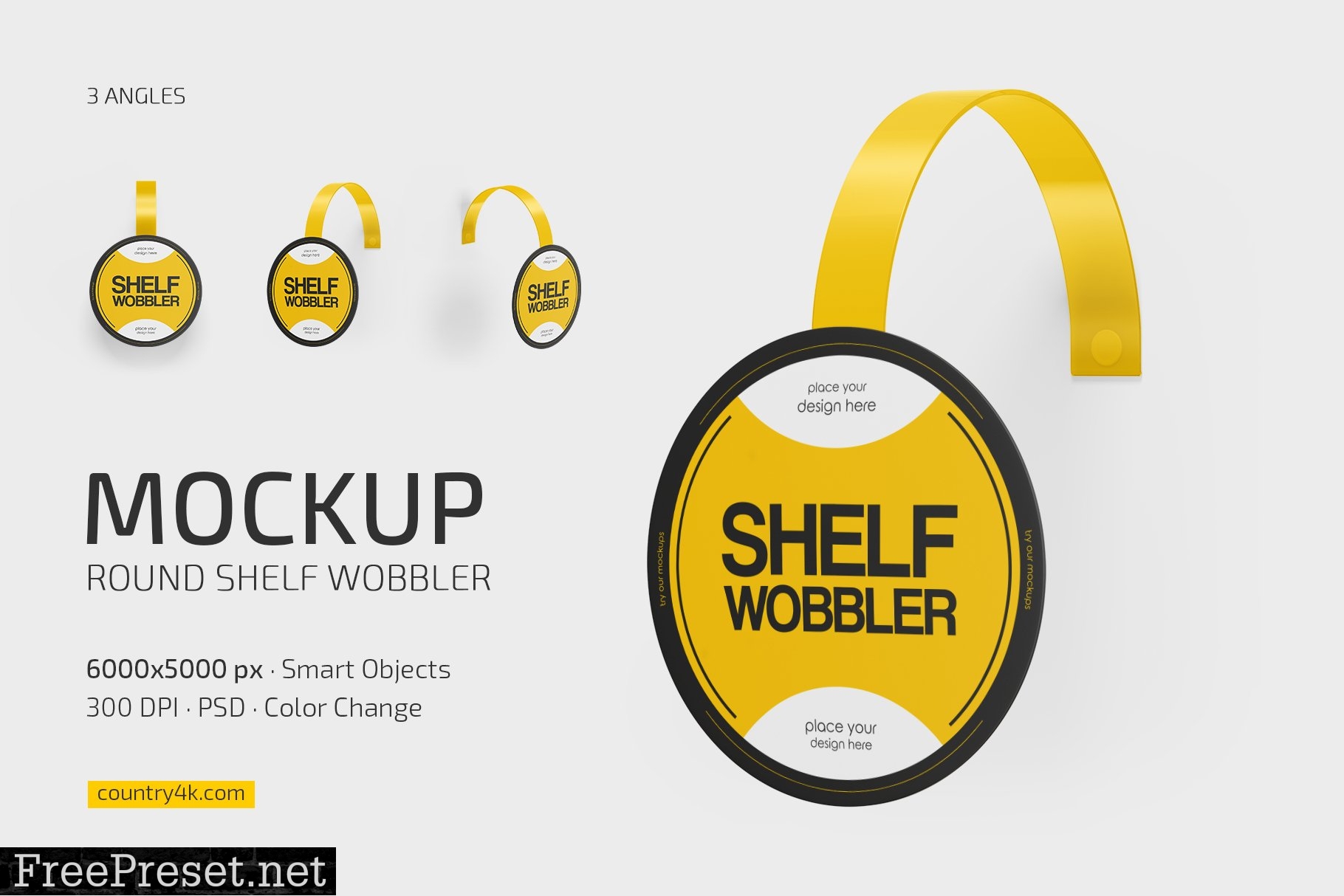 Round Shelf Wobbler Mockup Set 7541271