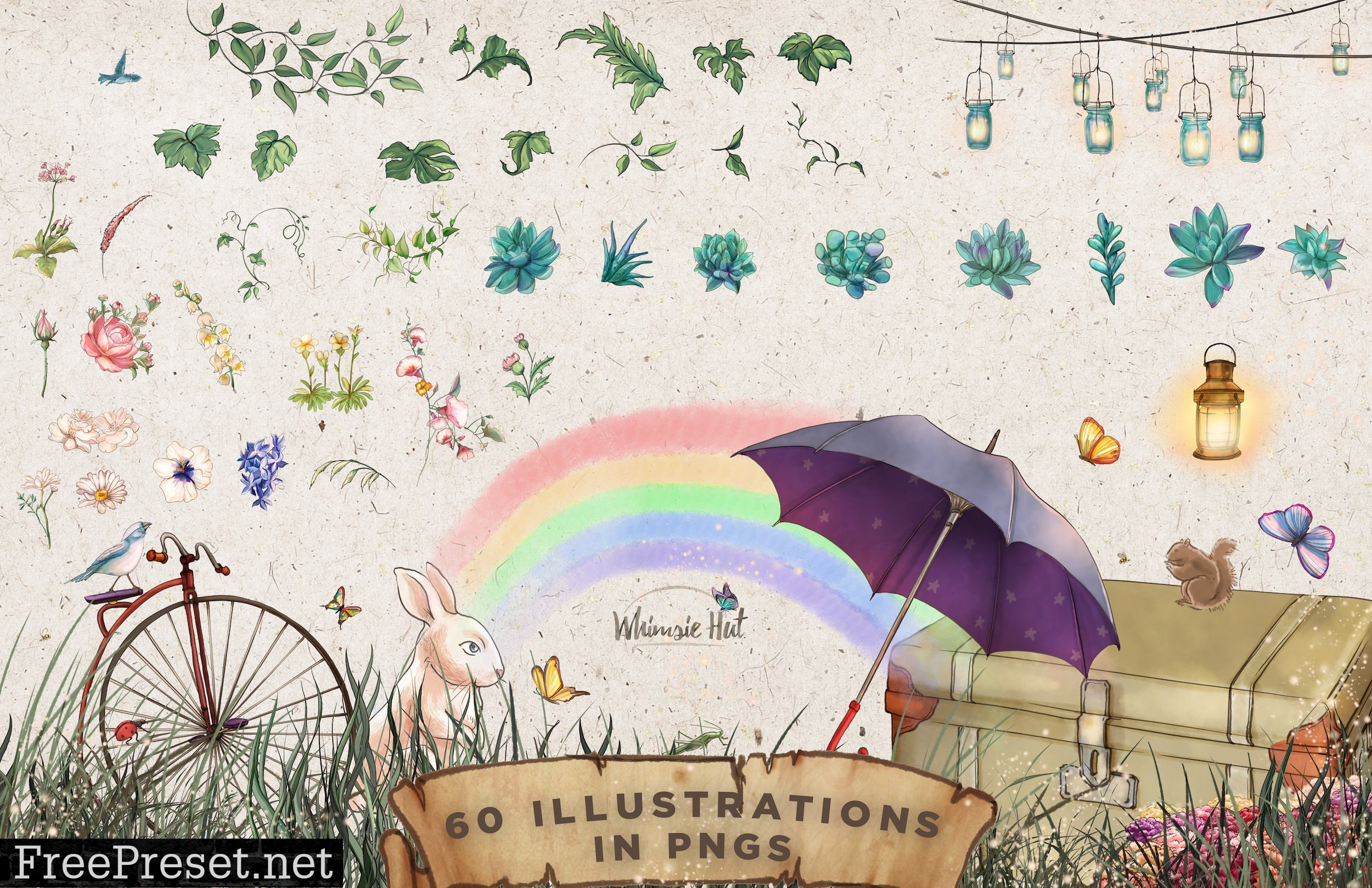 Secret garden illustration set 1450935