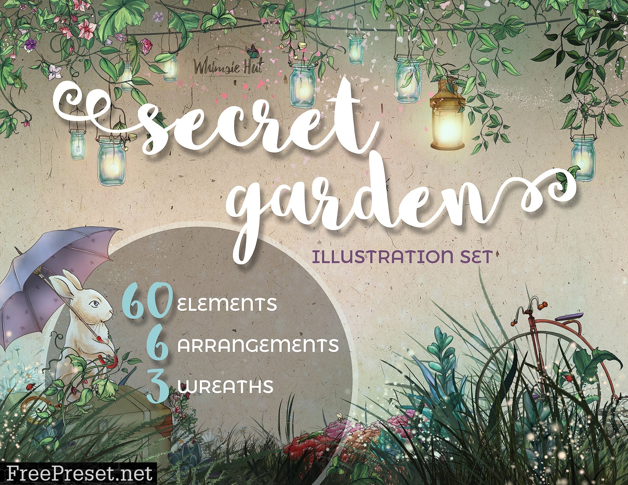 Secret garden illustration set 1450935