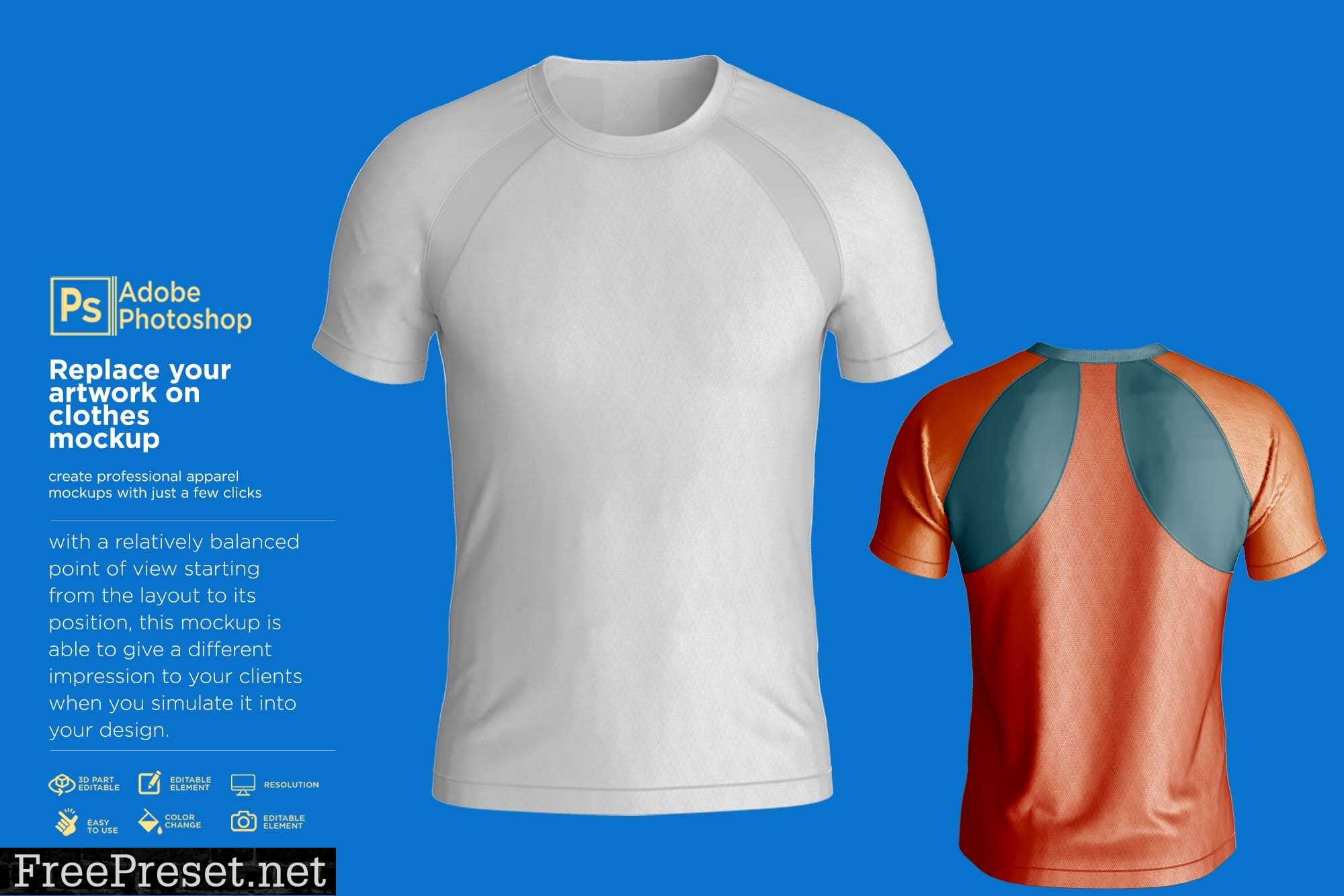 T-Shirt Raglan Mockup 7361849