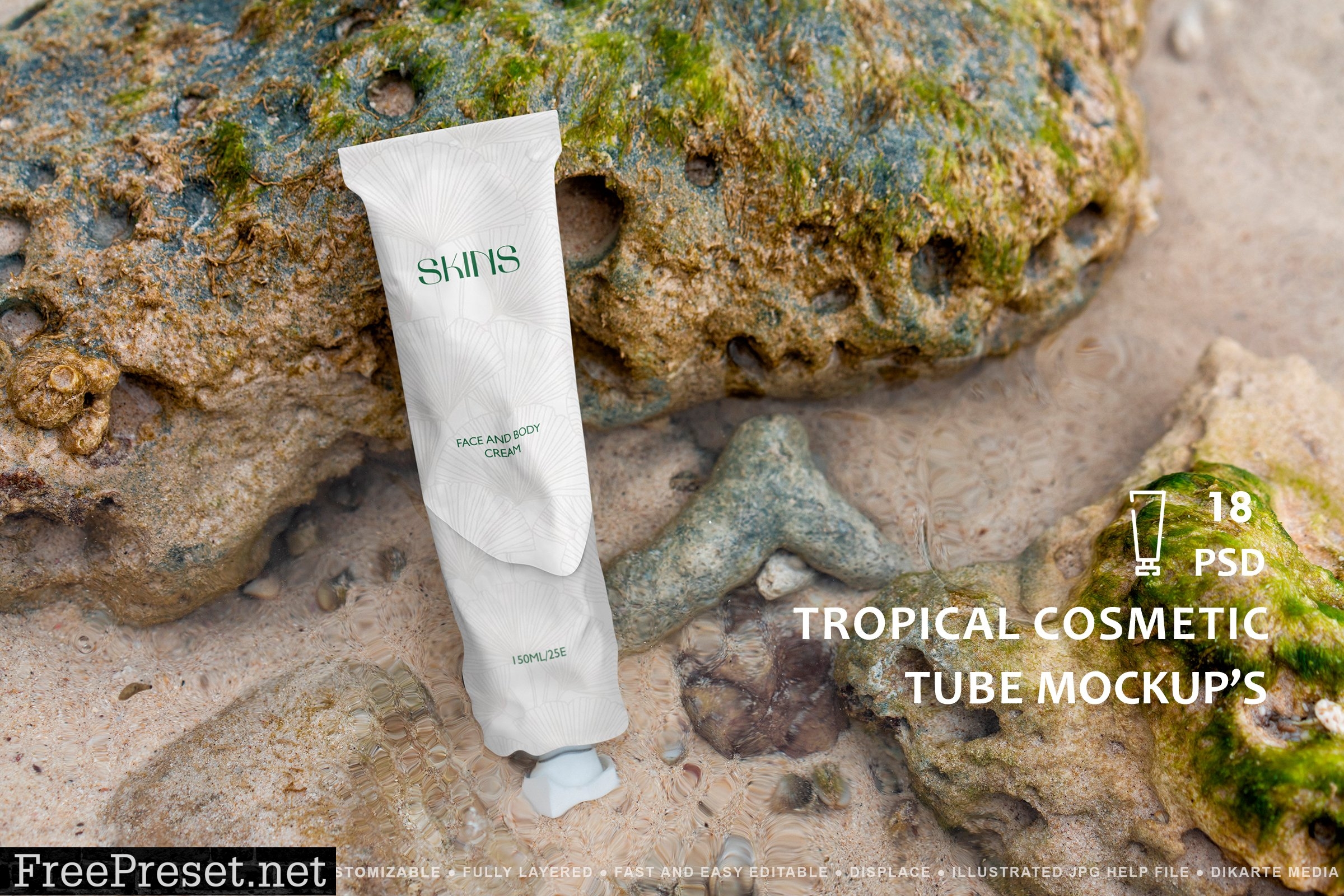 Tropical Cosmetic Tube Mockups 7414593