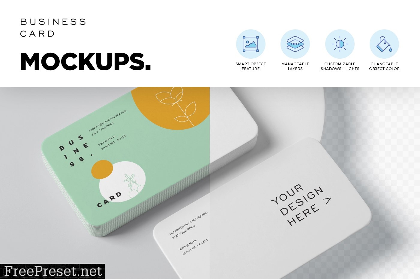 US Size Business Card Mockups 6688857