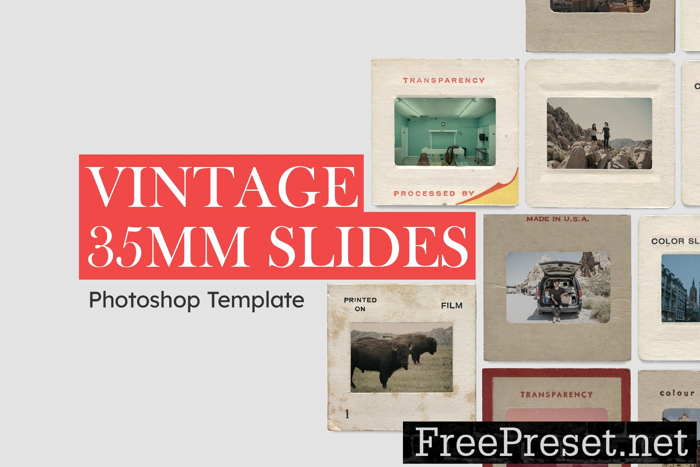 Vintage 35mm Slide Mockup 7485996