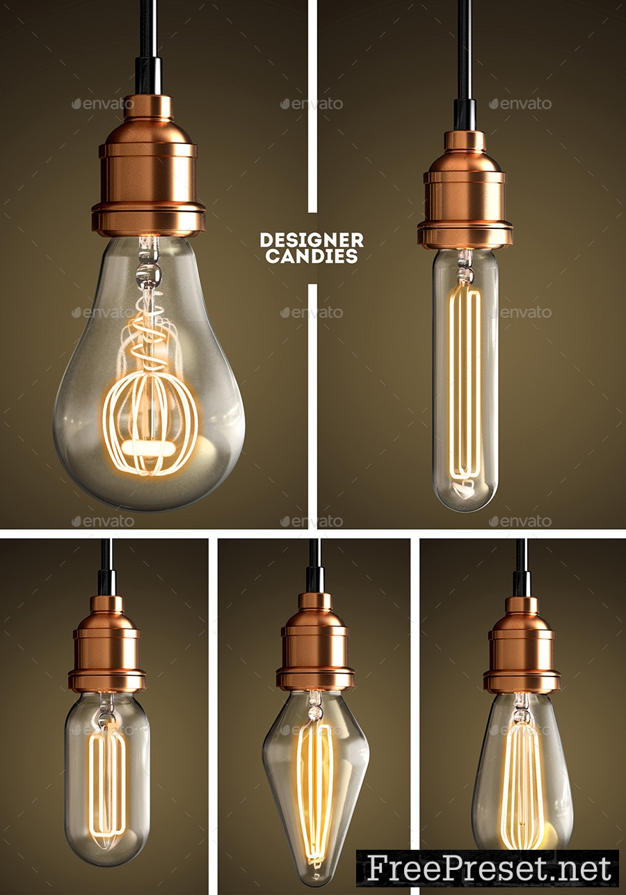 Vintage Lightbulb Renders Pack