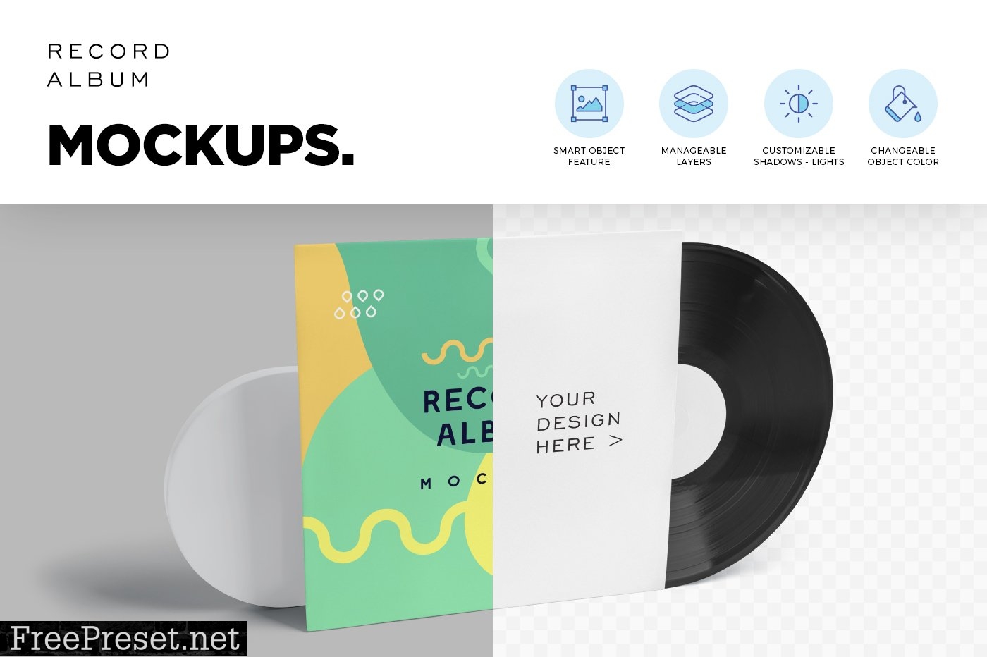 Vinyl Record Album Mockups 6706162