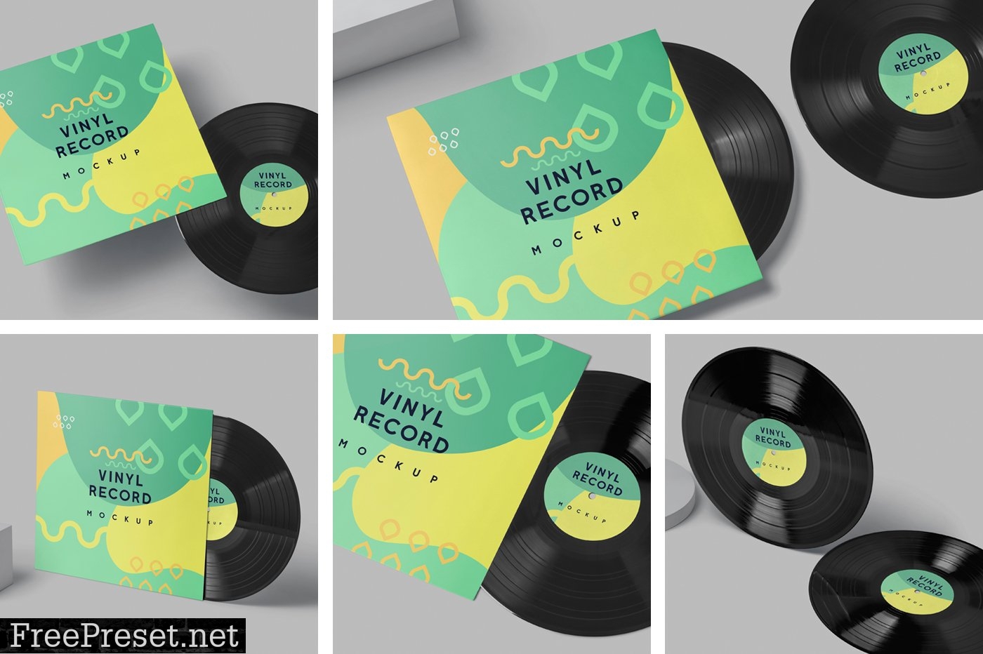 Vinyl Record Cover Mockups 6907779