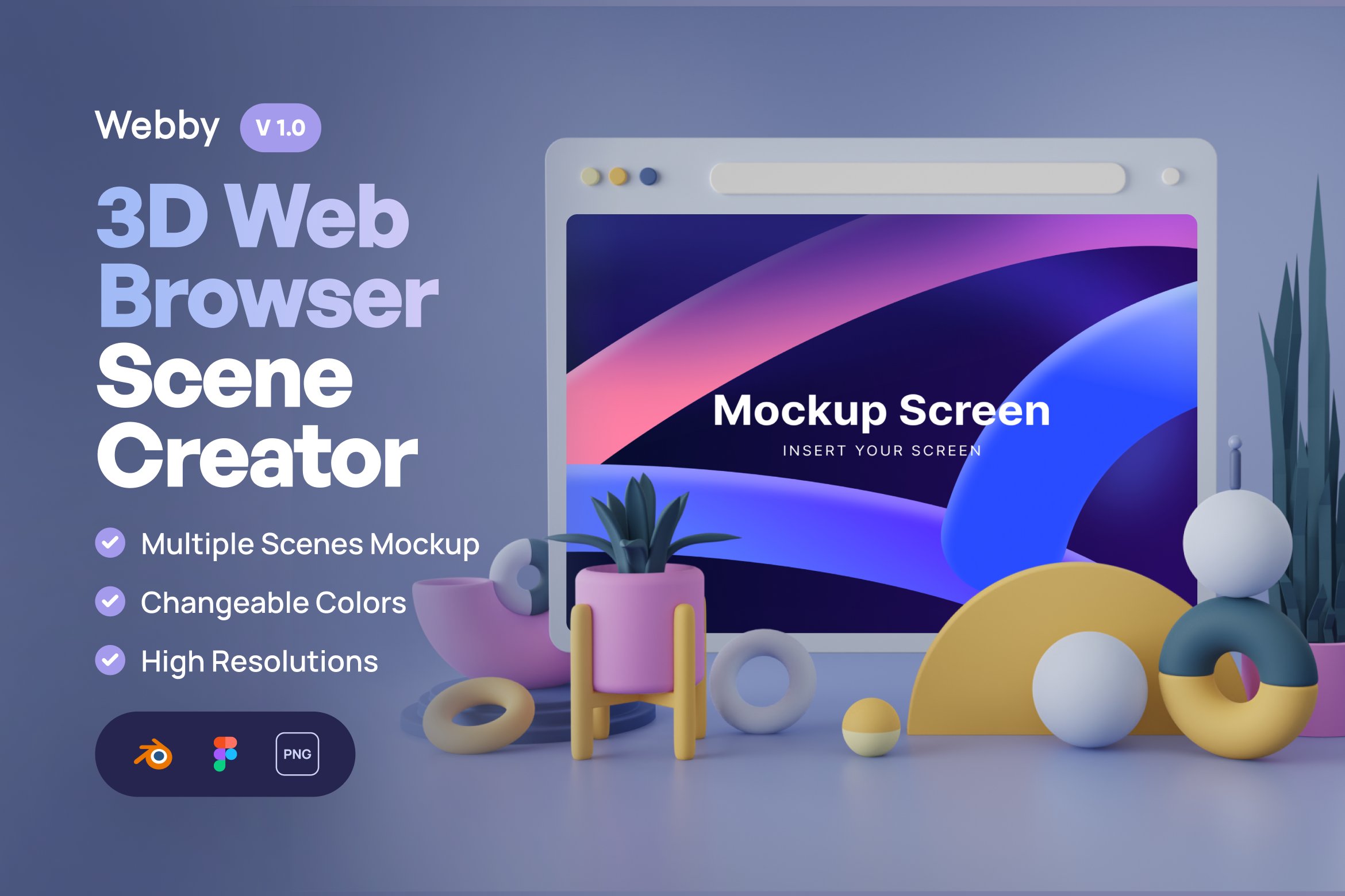 Webby - 3D Phone Scene Mockups 7479227