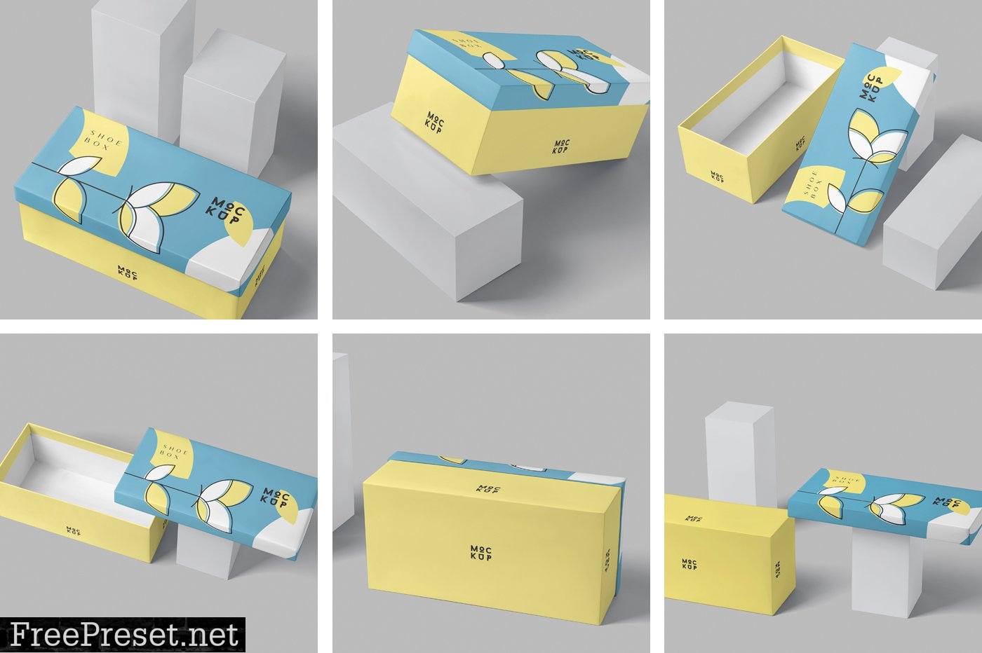 Wide Rectangular Shoes Box Mockups 6629420