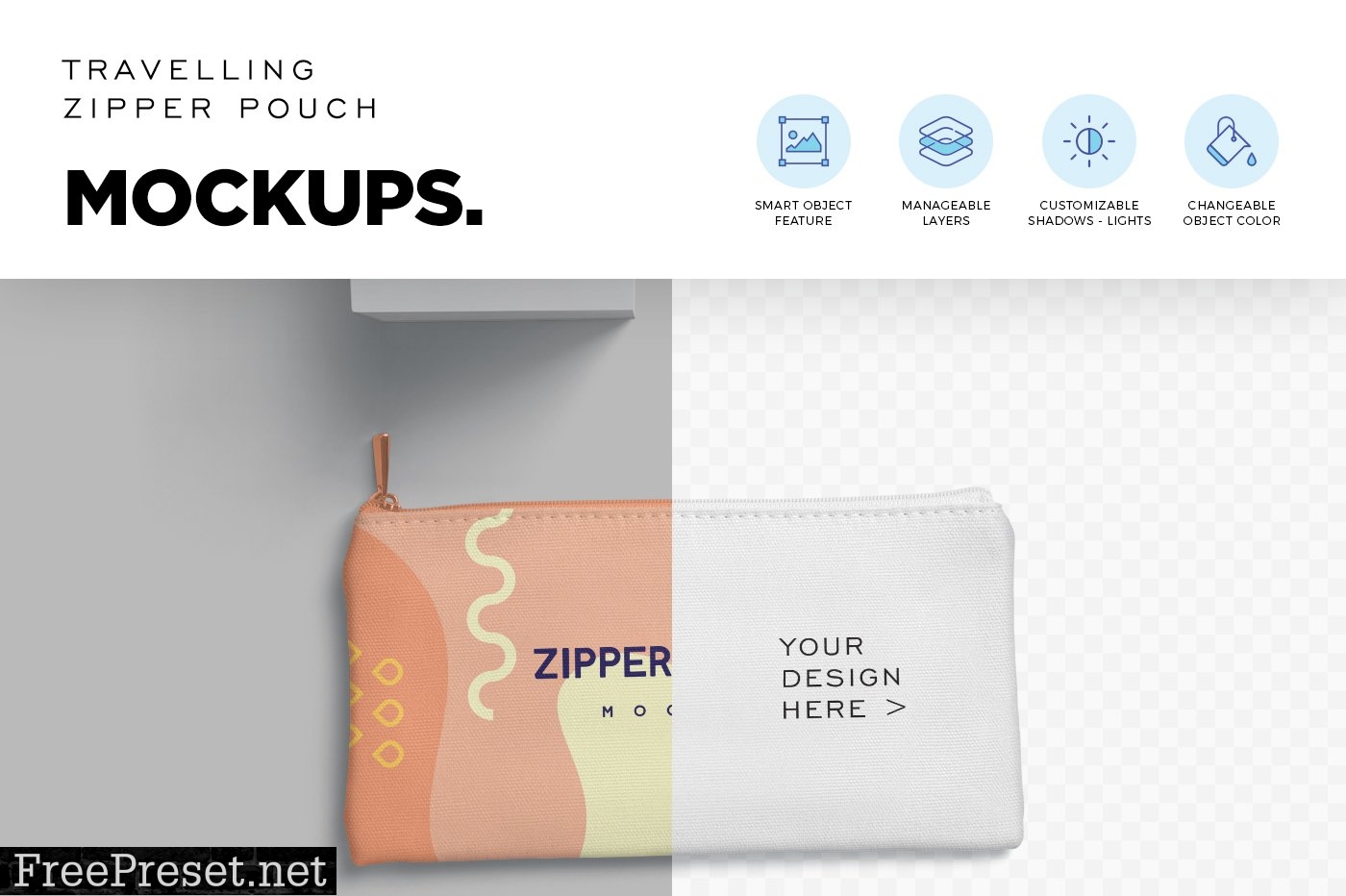 Zipper Canvas Pouch Mockups 6906771