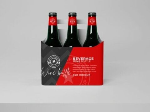 04 Beverage Win Bottle Mockup