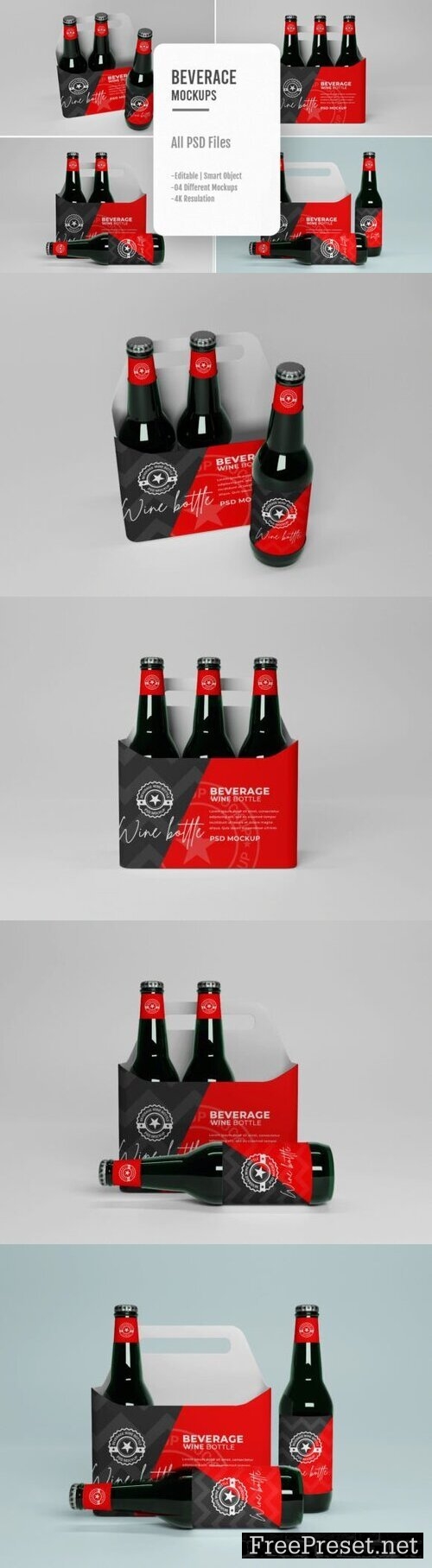 04 Beverage Win Bottle Mockup