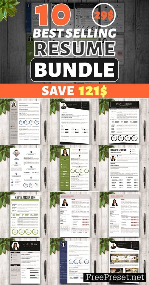 10 Best Selling Resume Mega Bundle