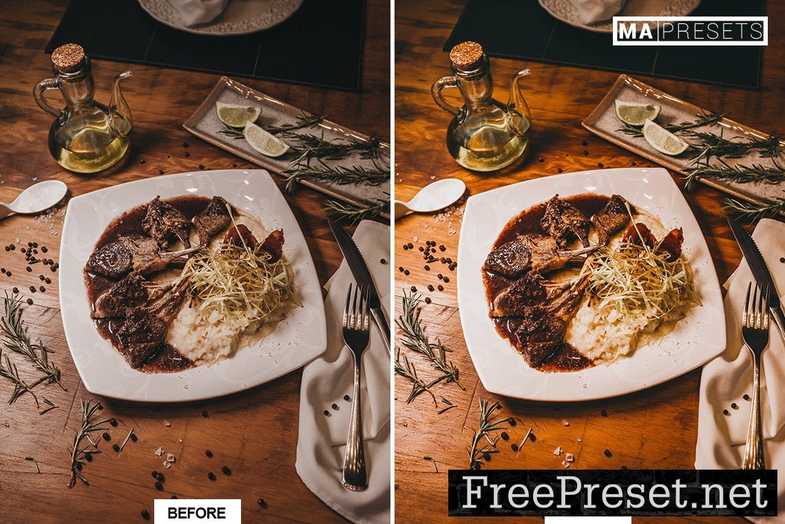 10 PRETTY FOOD Lightroom mobile and Desktop Preset