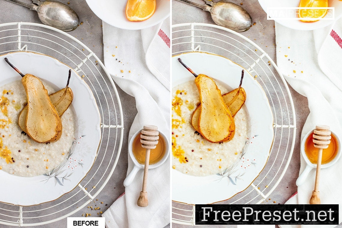 10 PRETTY FOOD Lightroom mobile and Desktop Preset