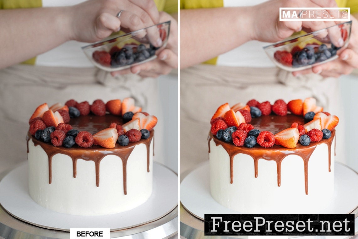 10 STYLED CAKE Lightroom mobile and Desktop Preset