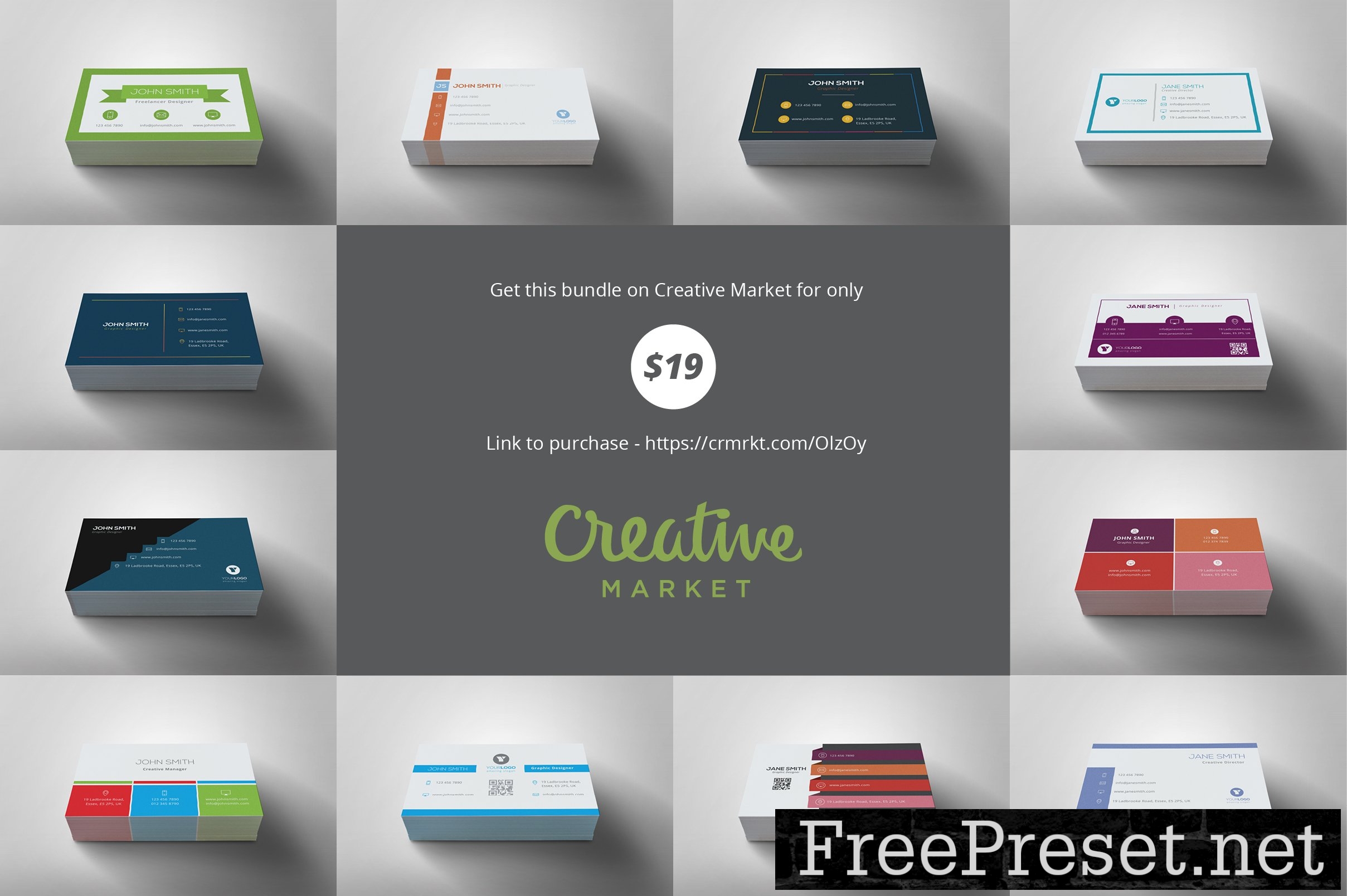 100 Minimal Business Cards Bundle