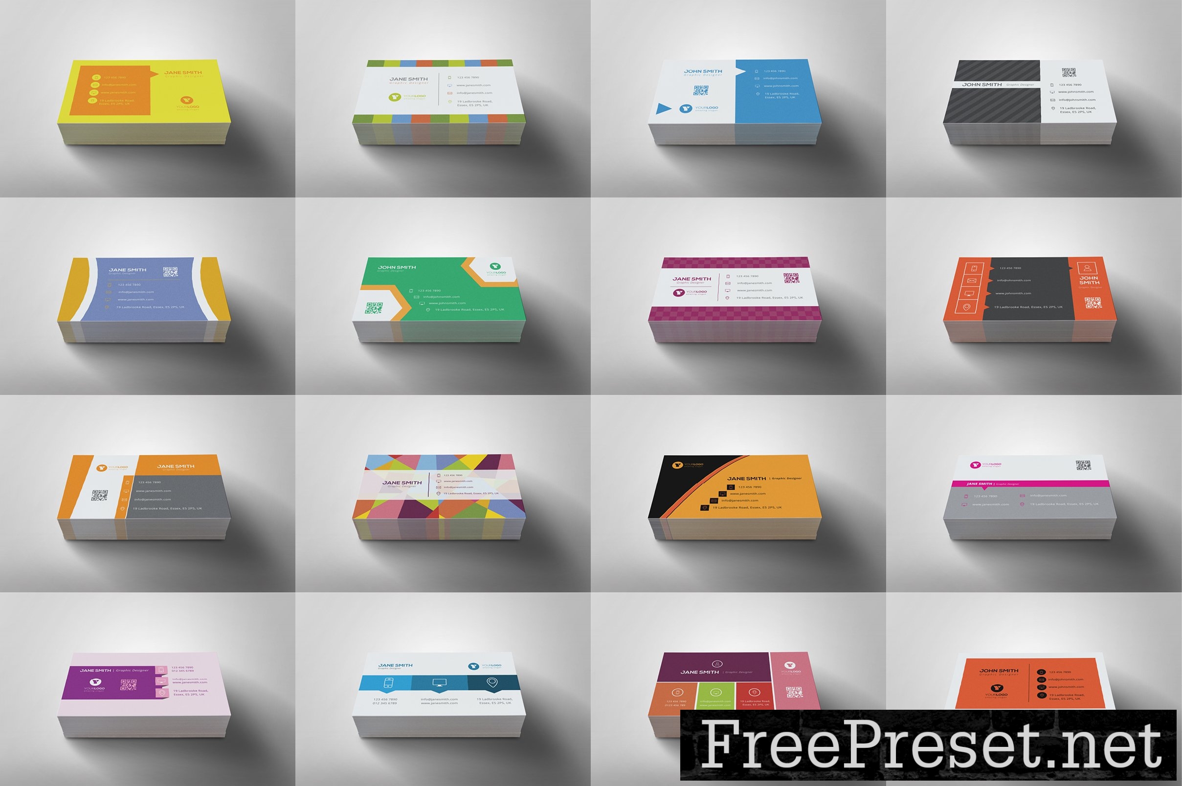 100 Minimal Business Cards Bundle