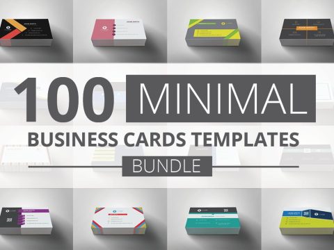 100 Minimal Business Cards Bundle