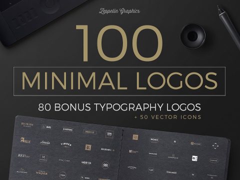 100 Minimal Logos + BONUS