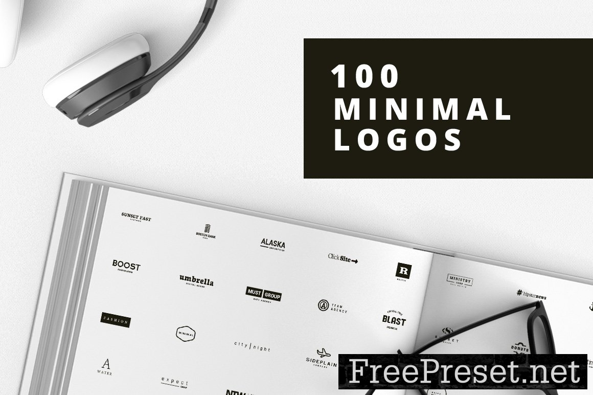 100 Minimal Logos - Premium Kit