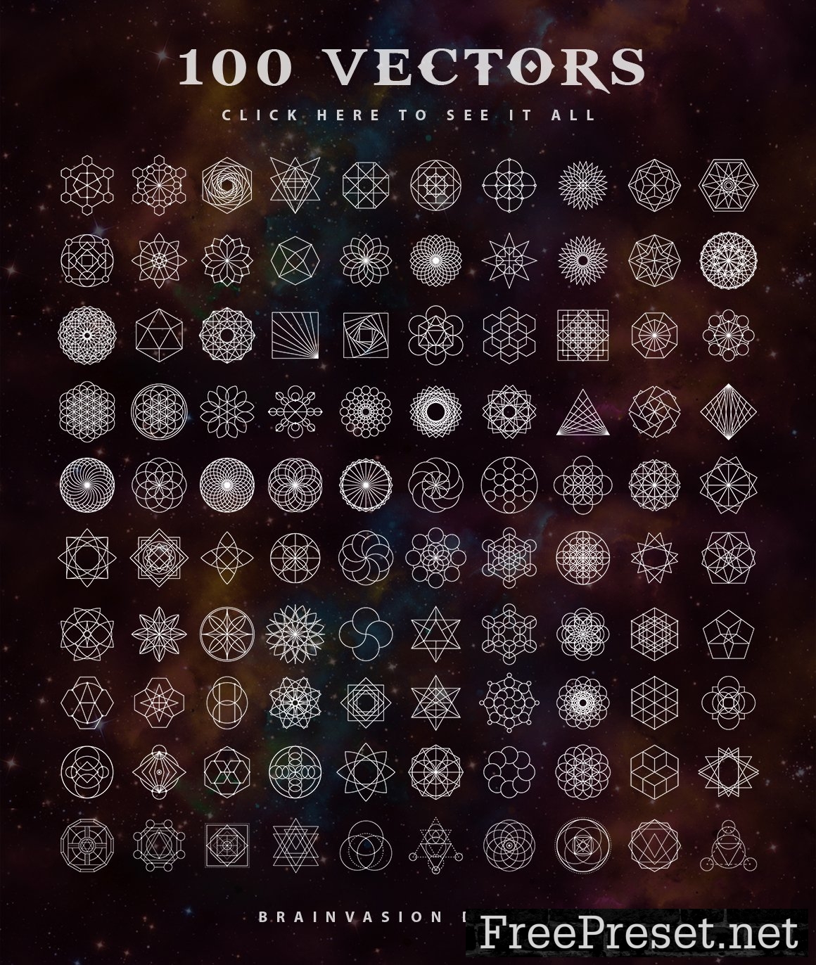 100 Sacred Geometry Vectors