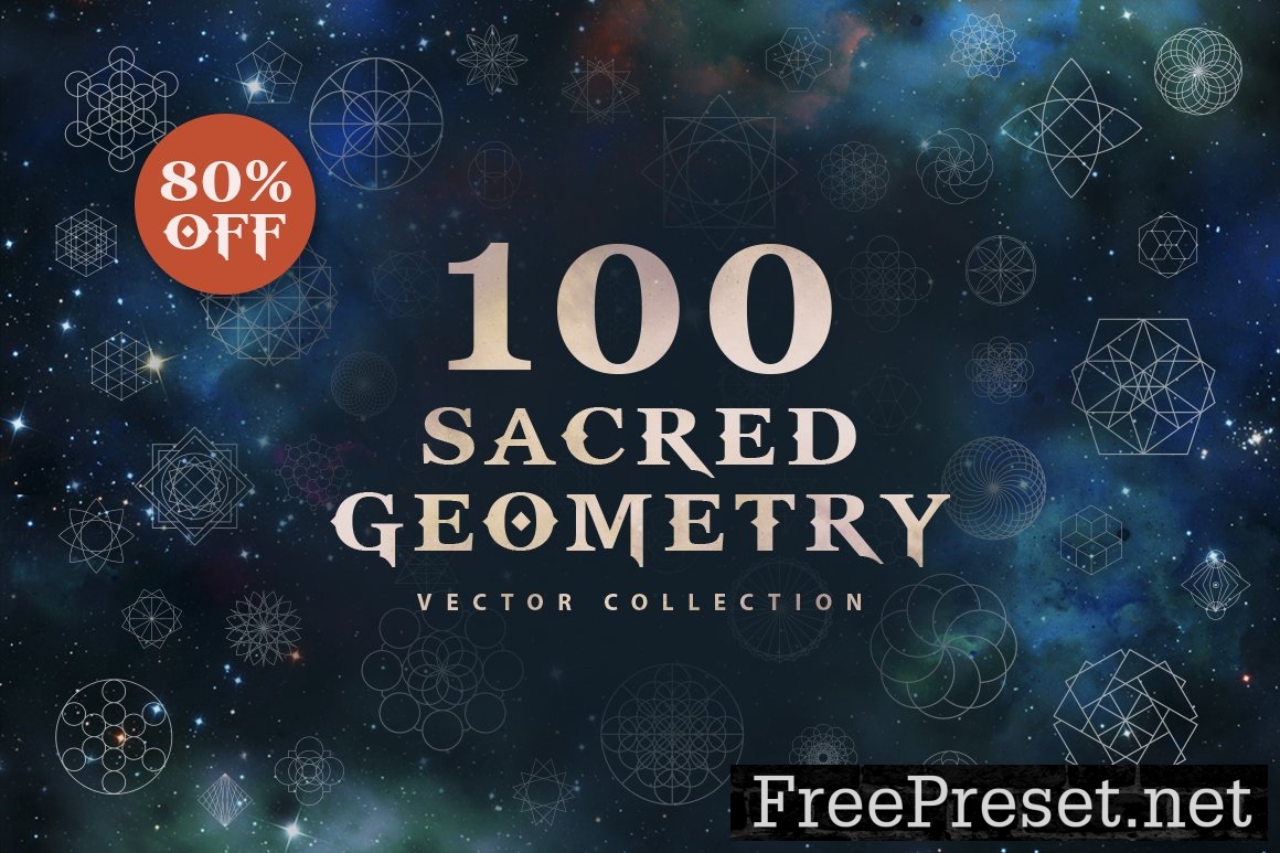 100 Sacred Geometry Vectors