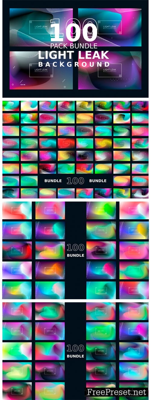 100 Sets Light Leak Background Abstract 8918761