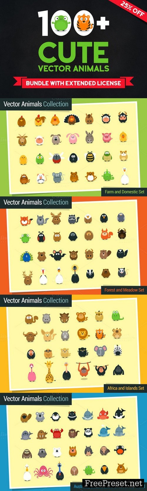 100 Vector Animals BUNDLE