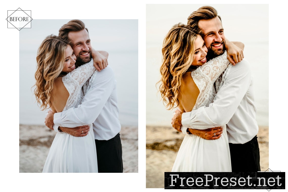 12 Mobile Lightroom Presets, Beach Wedding Mobile Preset