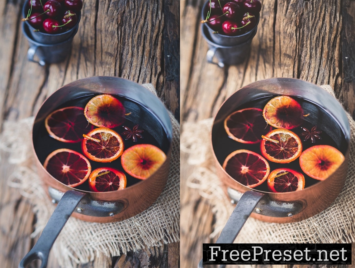 12 x Lightroom Presets | Mulled Wine Theme | Christmas Lightroom Presets