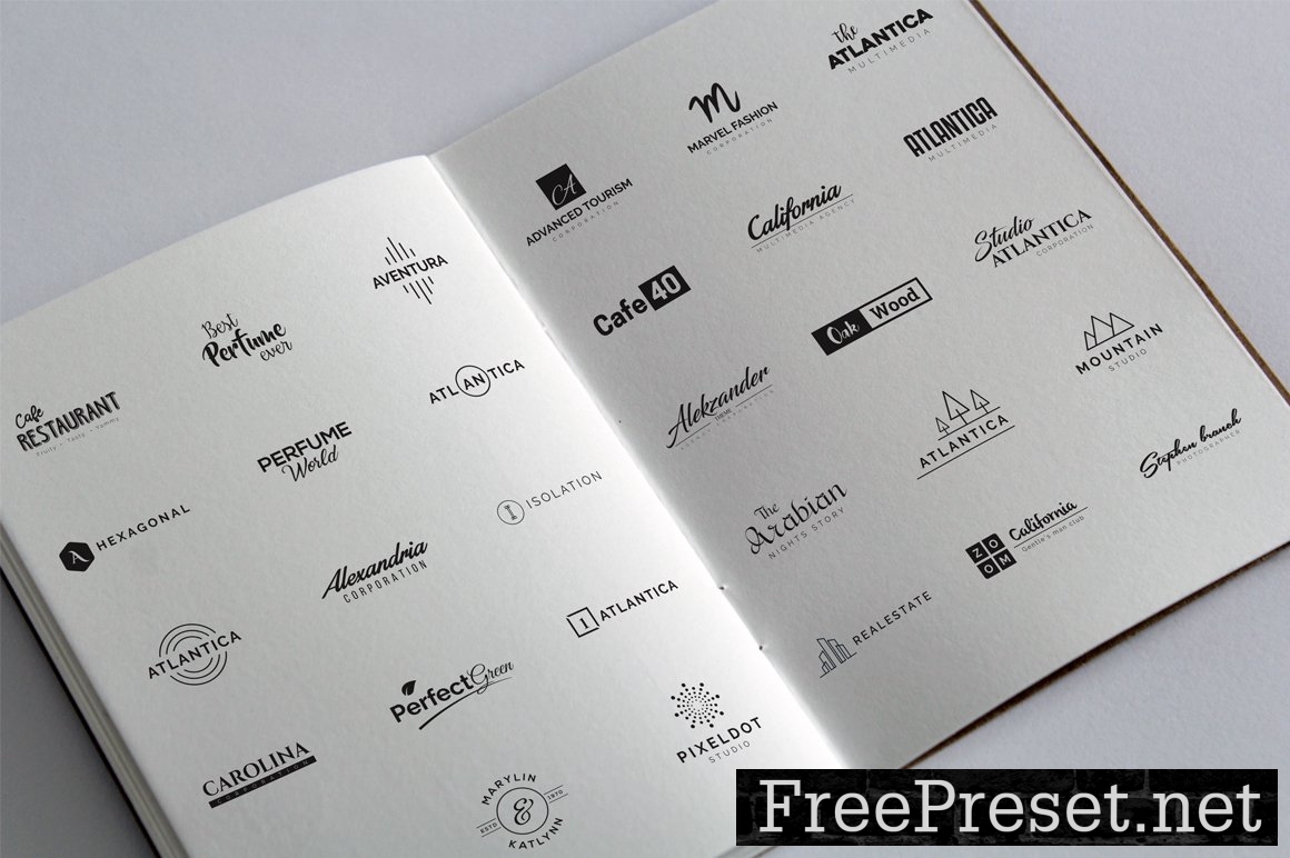 120 Minimal Typography Logos Bundle