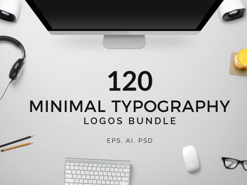 120 Minimal Typography Logos Bundle