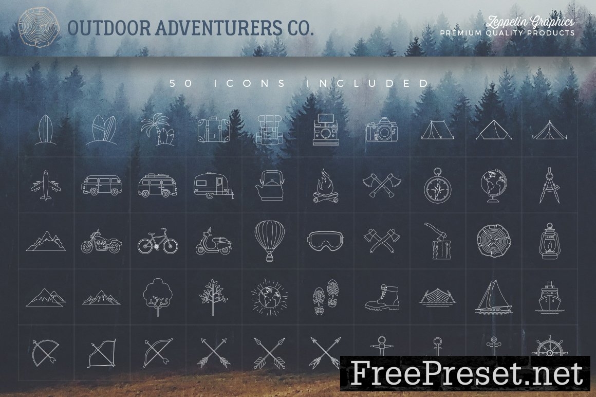 150 Outdoor Adventurers Logos