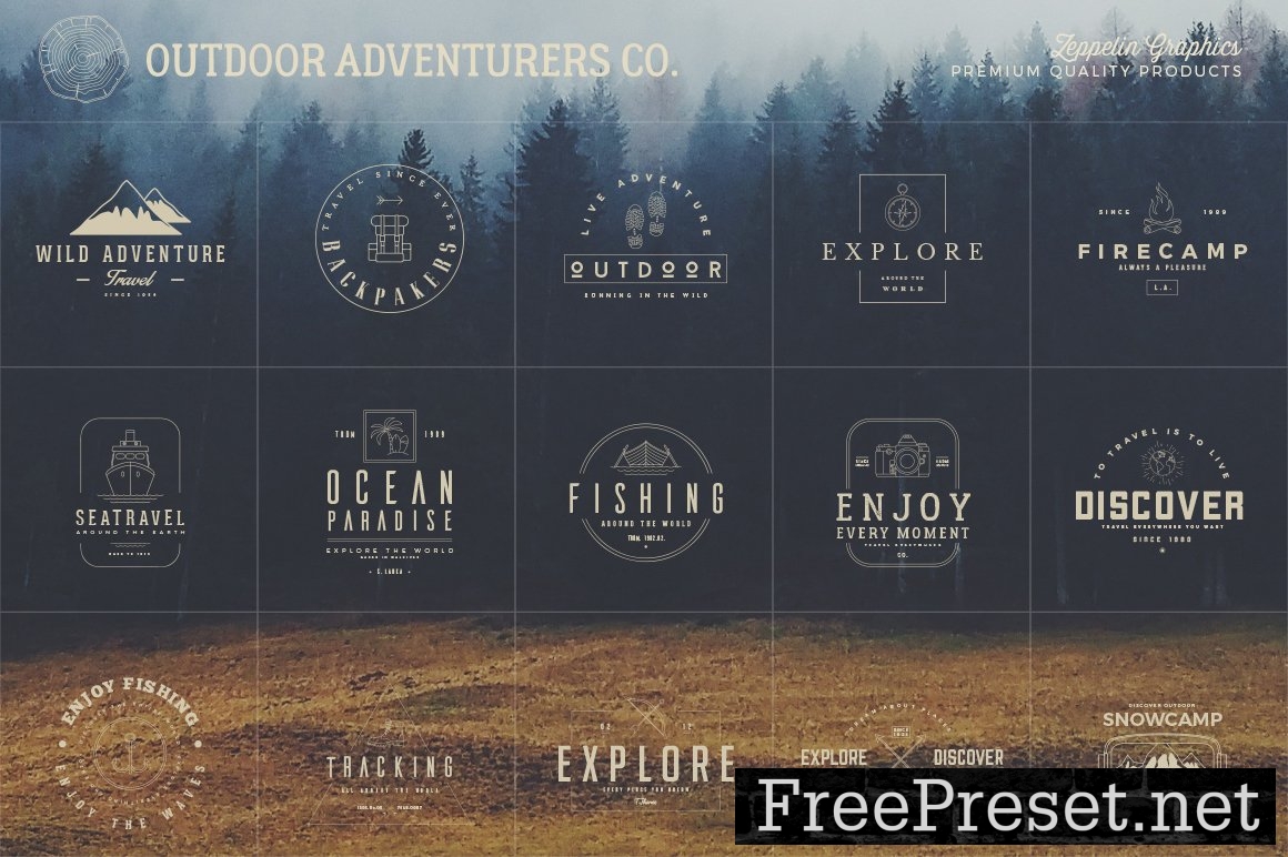 150 Outdoor Adventurers Logos